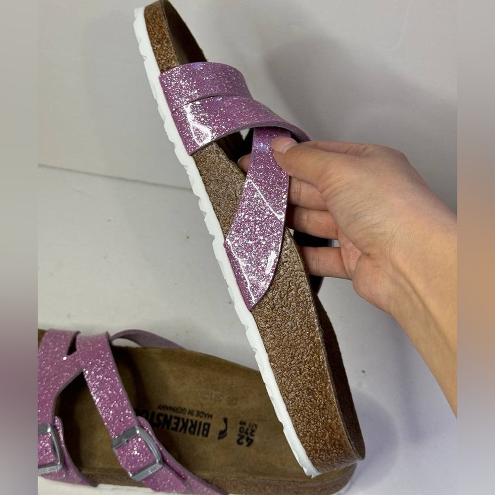 Birkenstock Women's Slide Sandal Yao Balance II Sparkle Lavender Size 42 - Picture 6 of 9